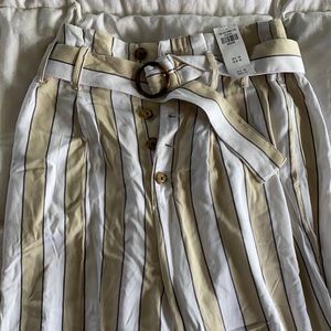 Abercrombie and Fitch striped pants with belt